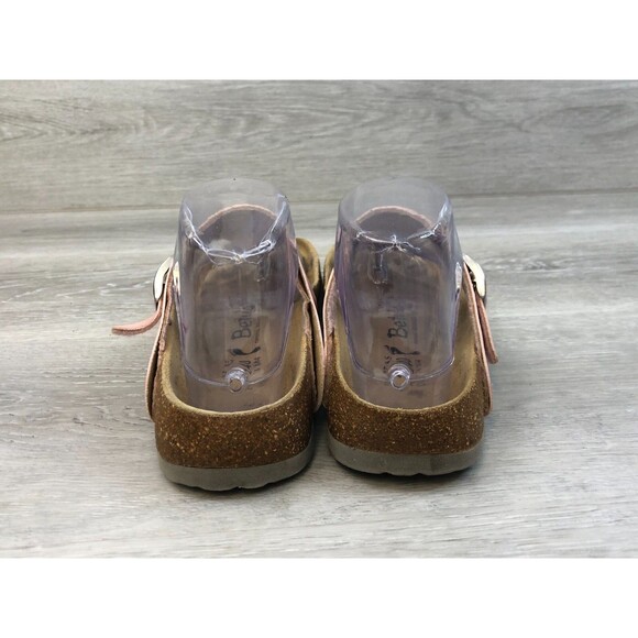 Birkenstock Betula Womens Sandal Pink Leather Cork Orthopedic Slip On Arch Shoes - Picture 3 of 6